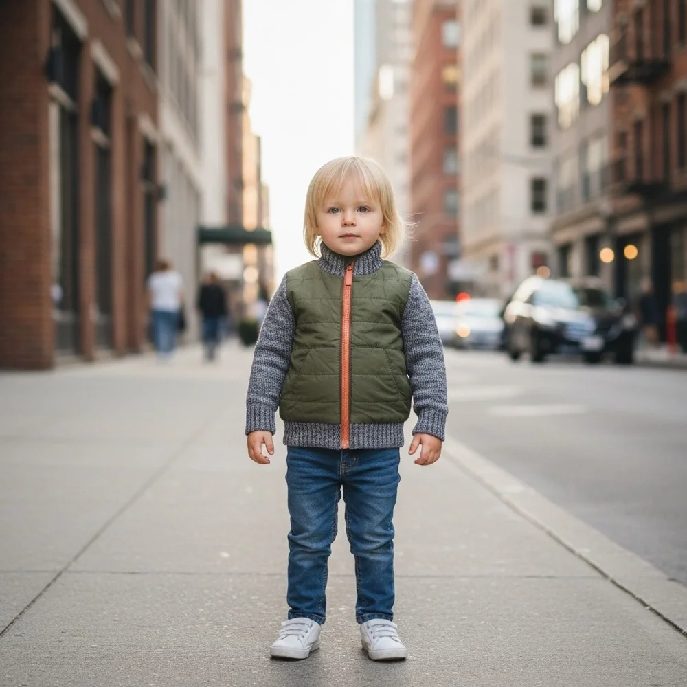 Cat & Jack Kids 3T Full Zip Quilted Knit Hybrid Jacket Olive Green Grey Sherpa‎